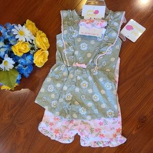 Pink Lemon 3 pc Romper Ser Size 2T